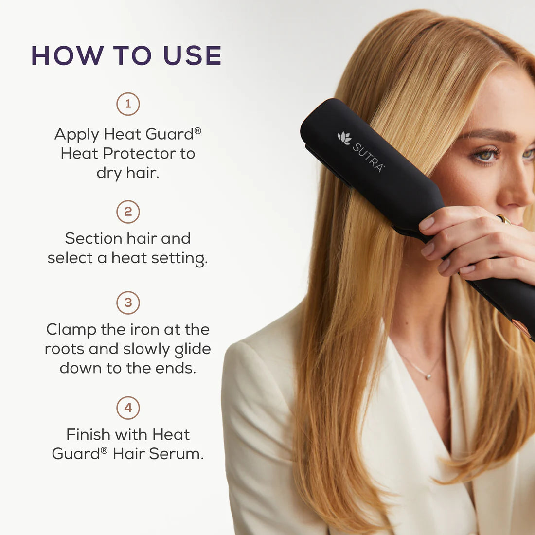 Rose Gold Titanium Floating Plates Flat Iron for Smooth Styling