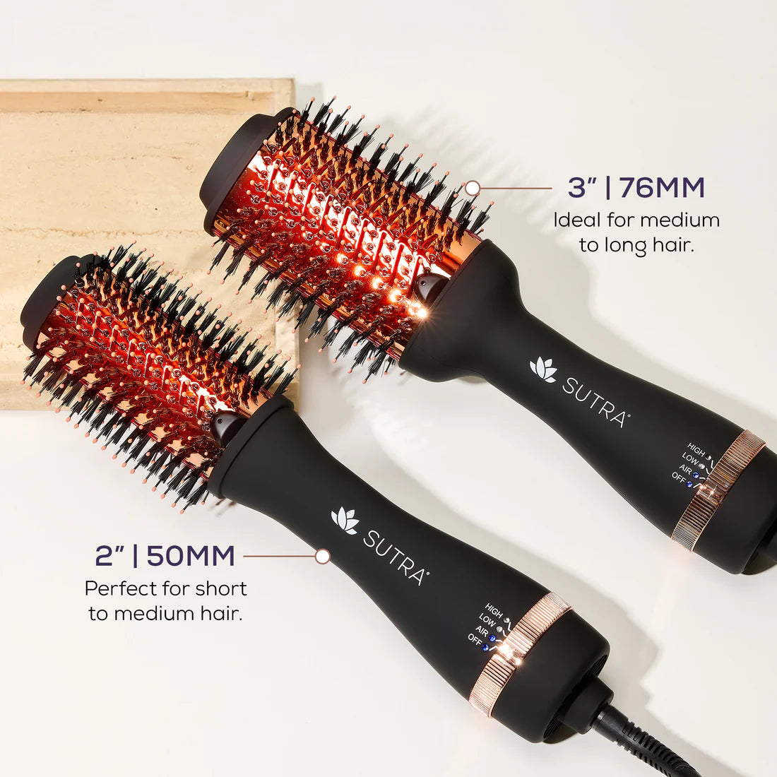 IR Infrared 2” Blowout Brush – Rose Gold Oval Barrel