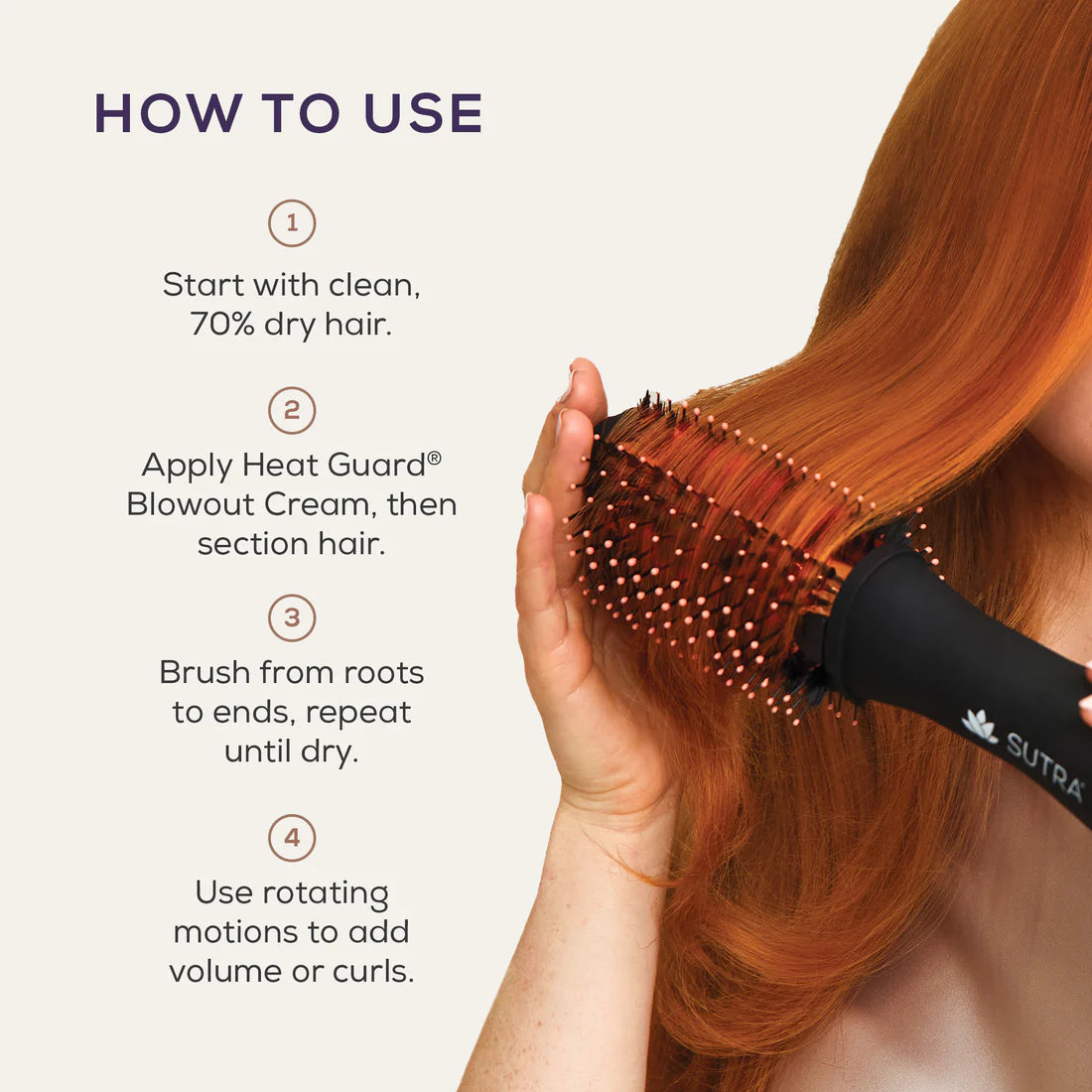 IR Infrared 2” Blowout Brush – Rose Gold Oval Barrel