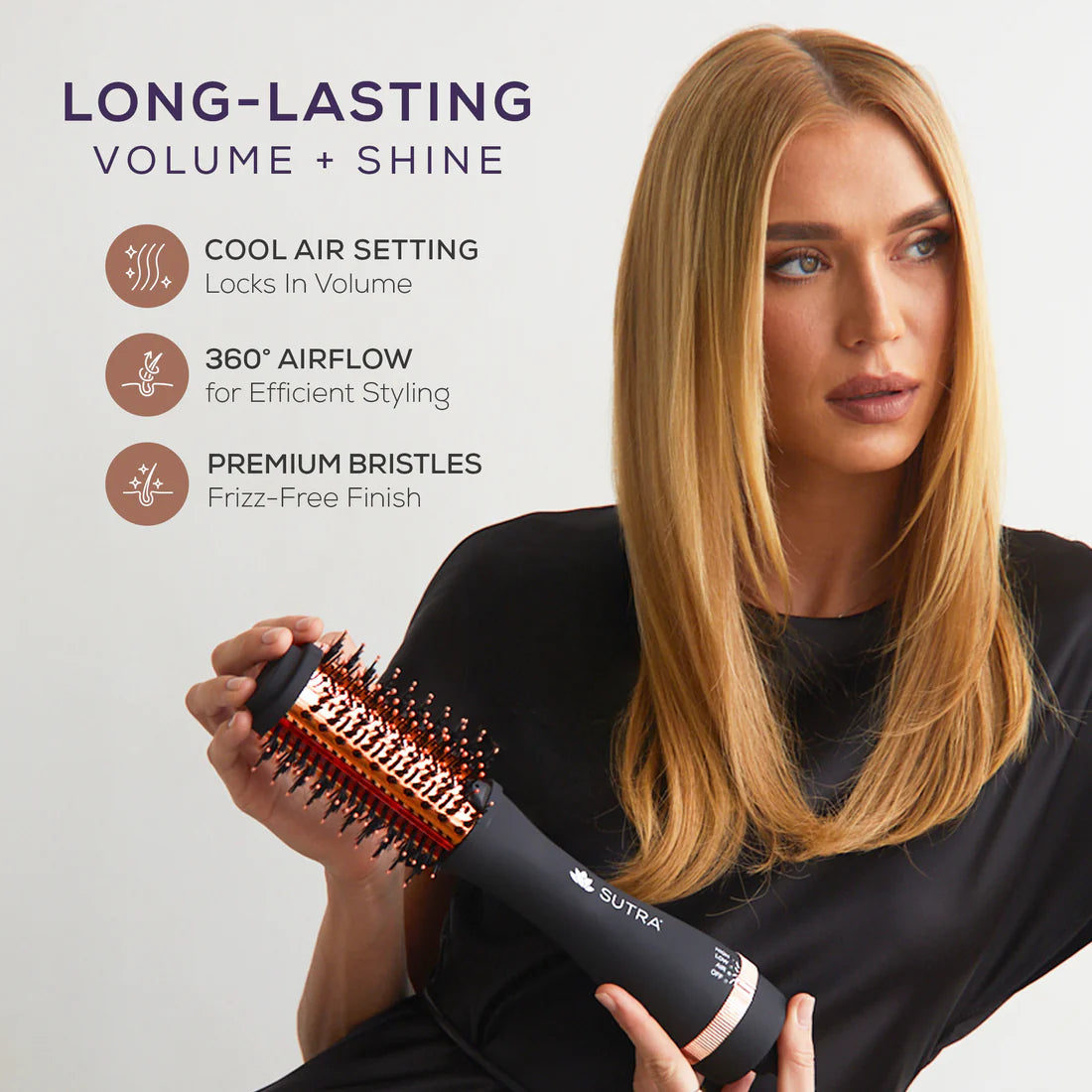 IR Infrared 2” Blowout Brush – Rose Gold Oval Barrel