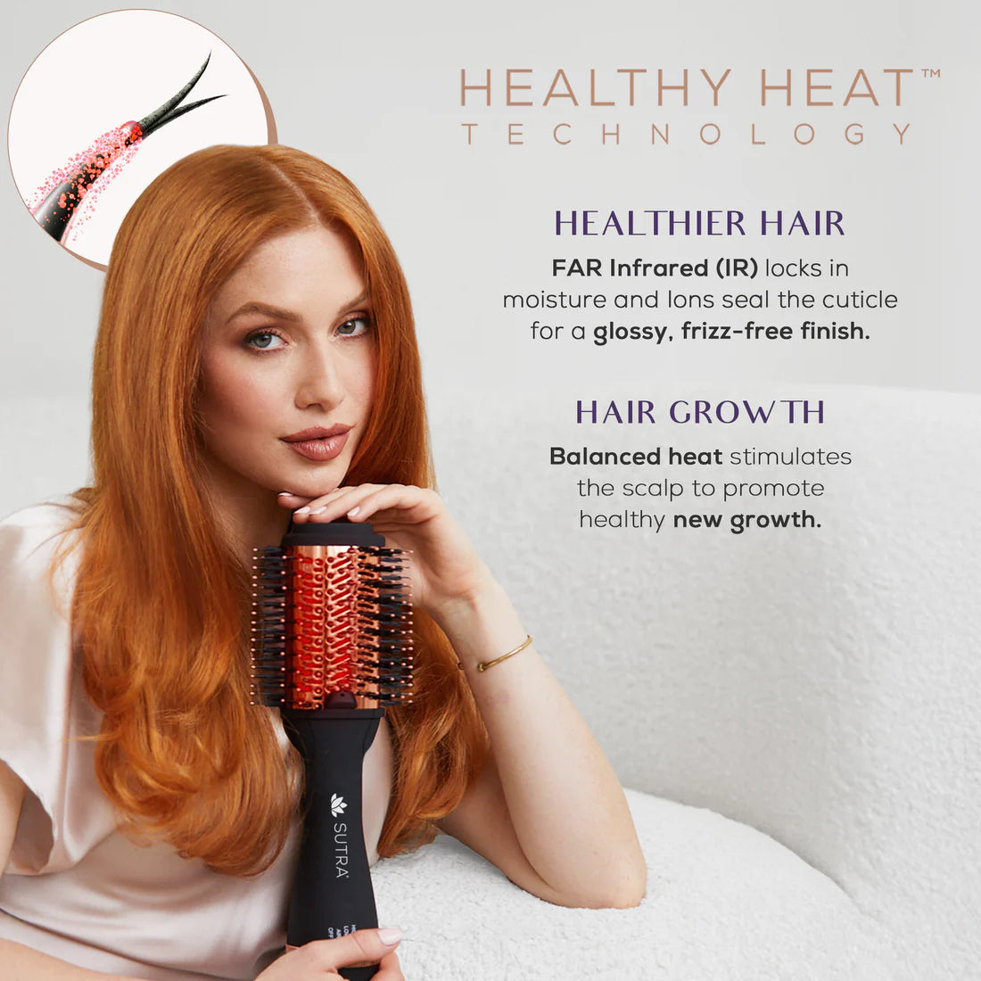 Rose Gold Infrared Blowout Brush for Big Bouncy Waves and Shine