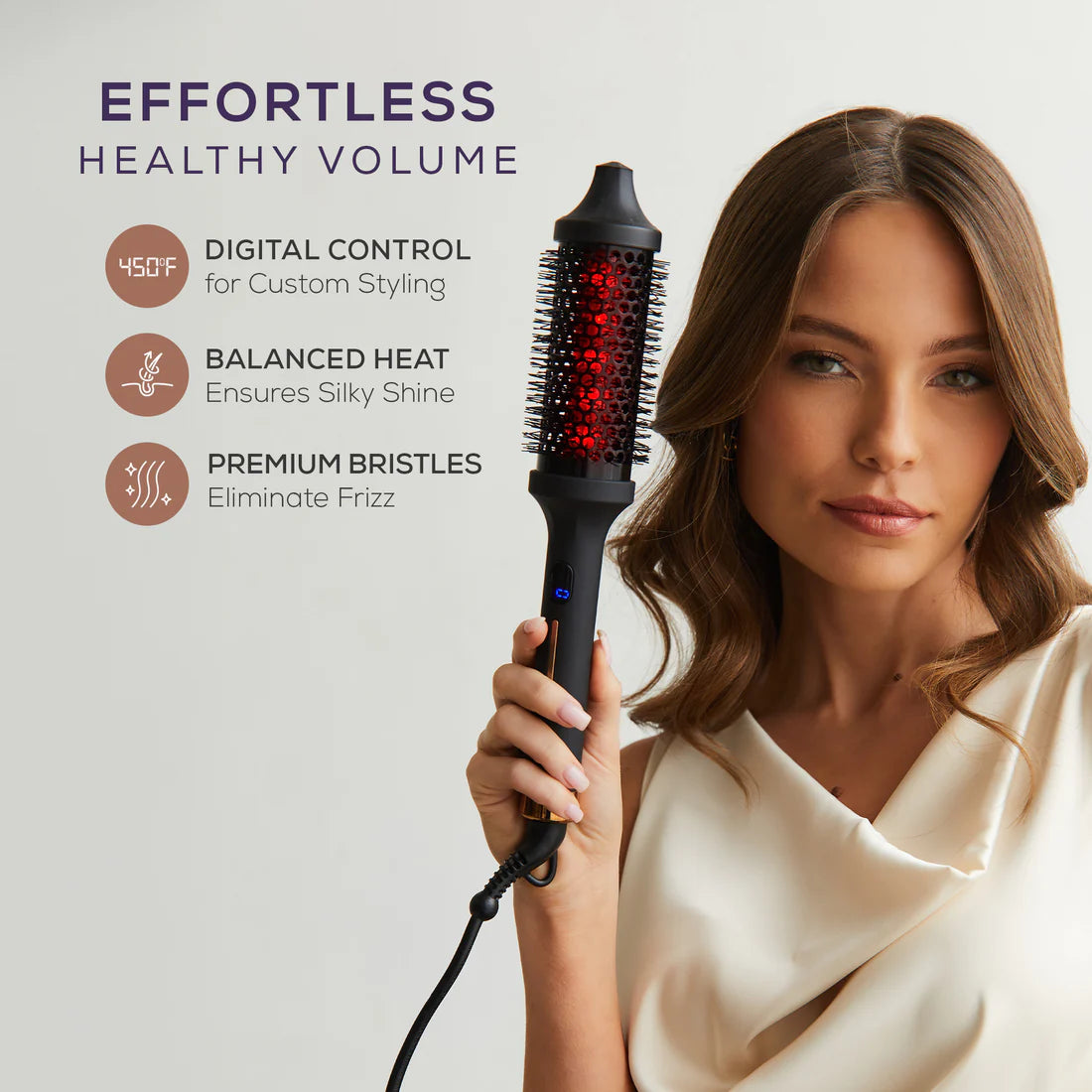 Digital Temperature Control Infrared Styling Brush up to 450F