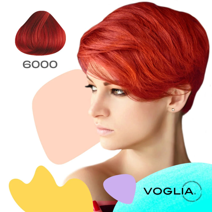 Voglia Alchemy 6000 red hair color shade sample