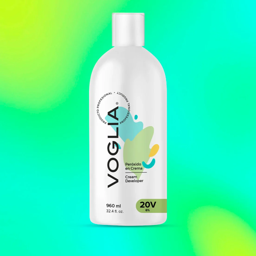 Voglia 20V Peroxide Cream Developer Bottle on a Clean Surface