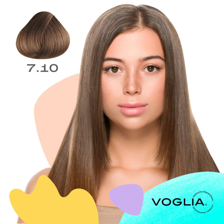 

Intense ash blonde hair color result with cool tone