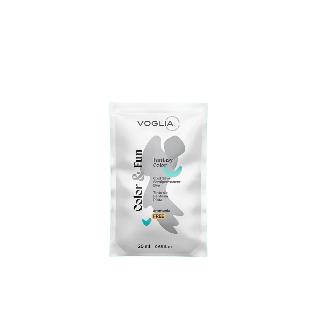 Voglia Color & Fun Cool Silver Fantasy Hair Dye Sachet front view