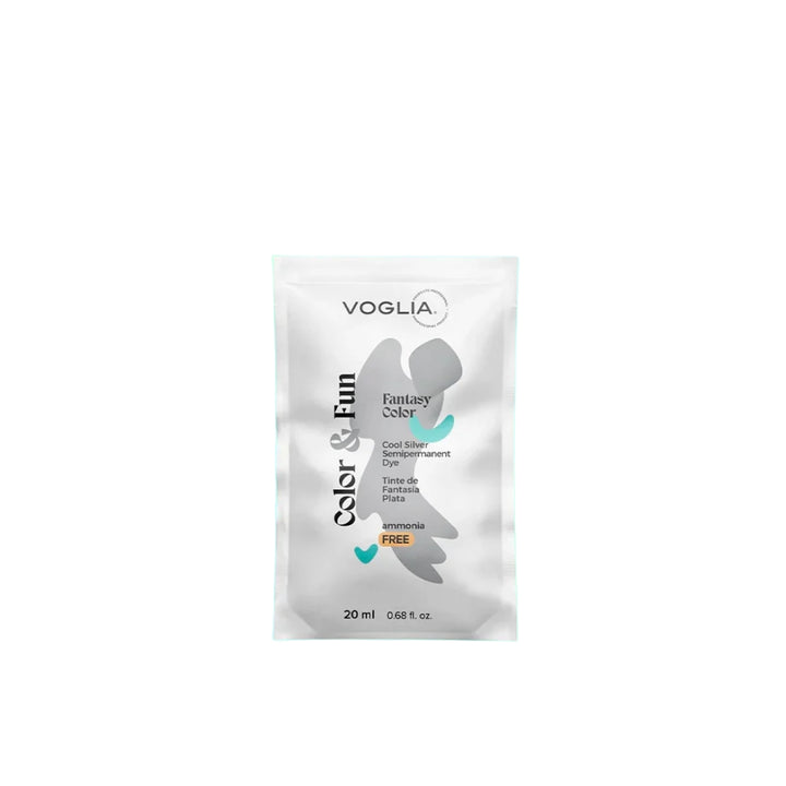 Voglia Color & Fun Cool Silver Fantasy Hair Dye Sachet front view
