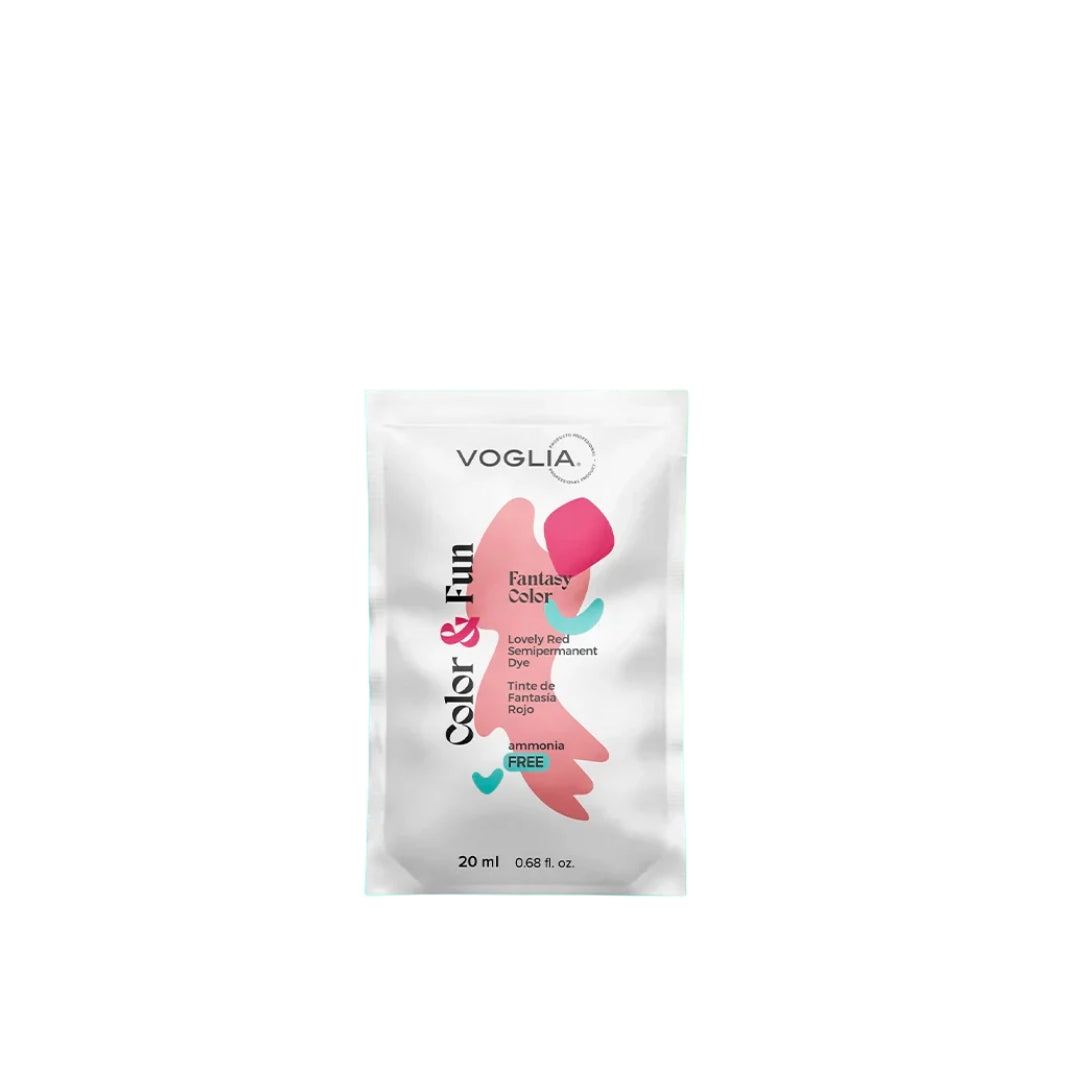 Voglia Color & Fun Red Fantasy Hair Dye Sachet front view