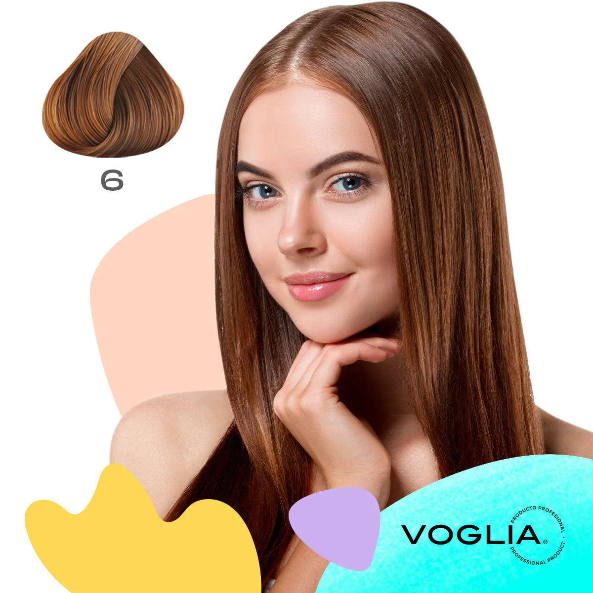 

Dark blonde hair color shade 6 cream dye sample