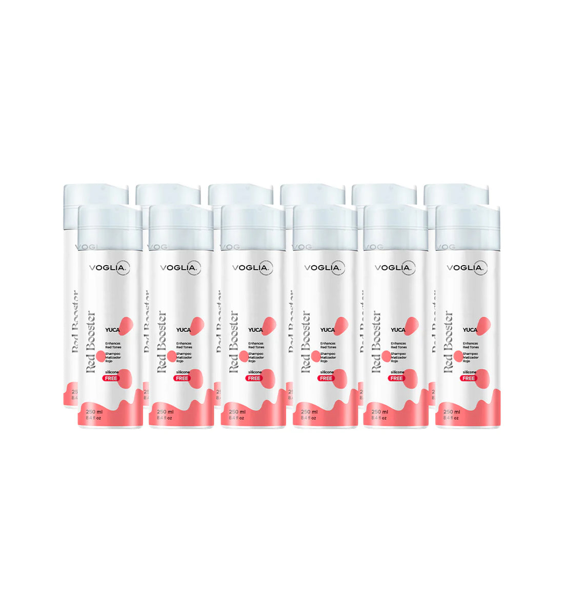Voglia Red Booster professional pack of twelve bottles