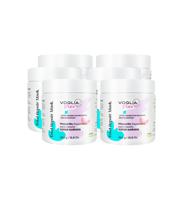 Voglia Total Repair Mask Professional Pack | 6 x 15.8 oz | Hair Care Mask