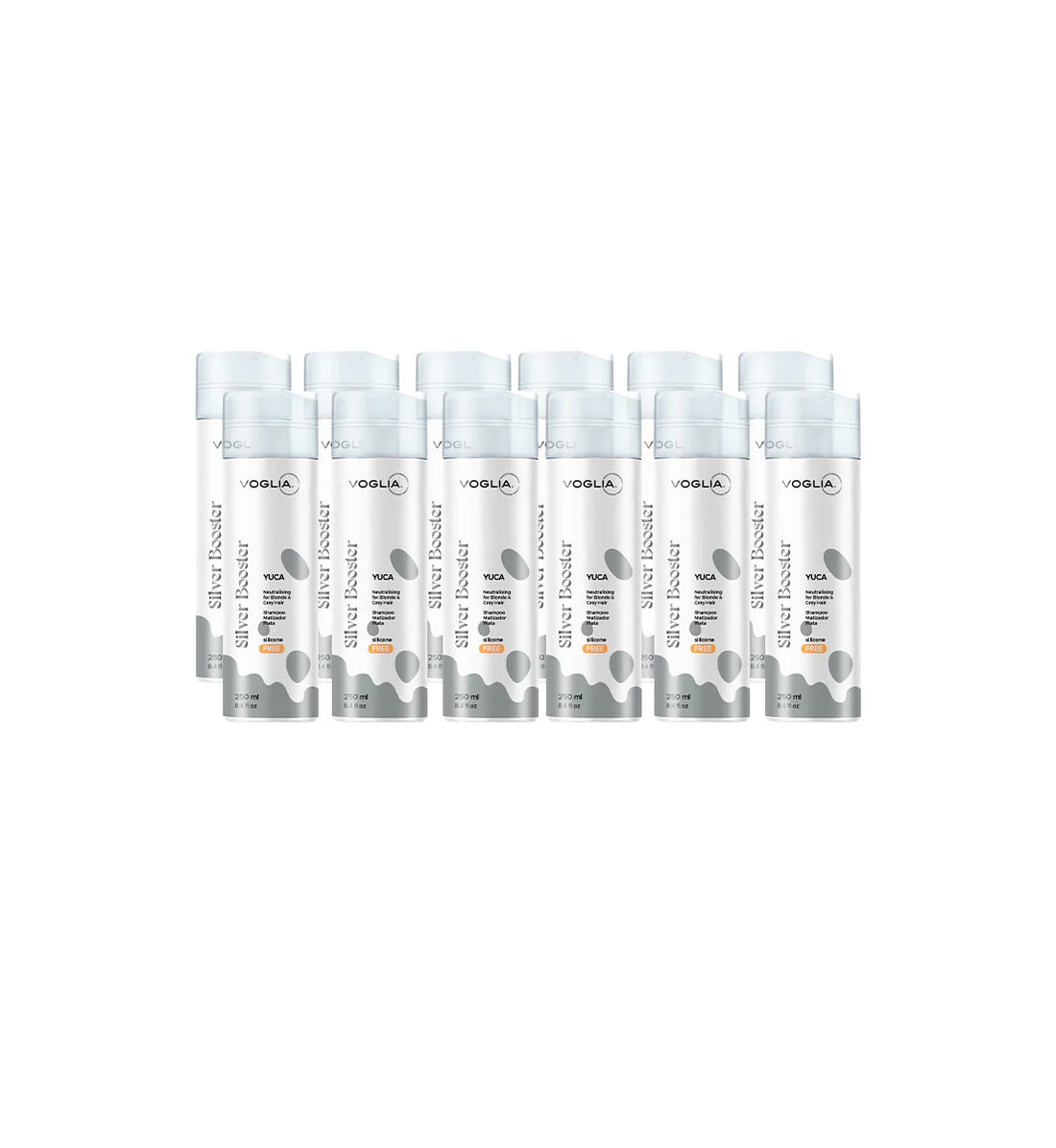 Voglia Silver Booster professional pack of twelve bottles